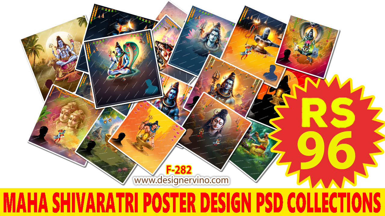 Maha Shivaratri poster design psd collections